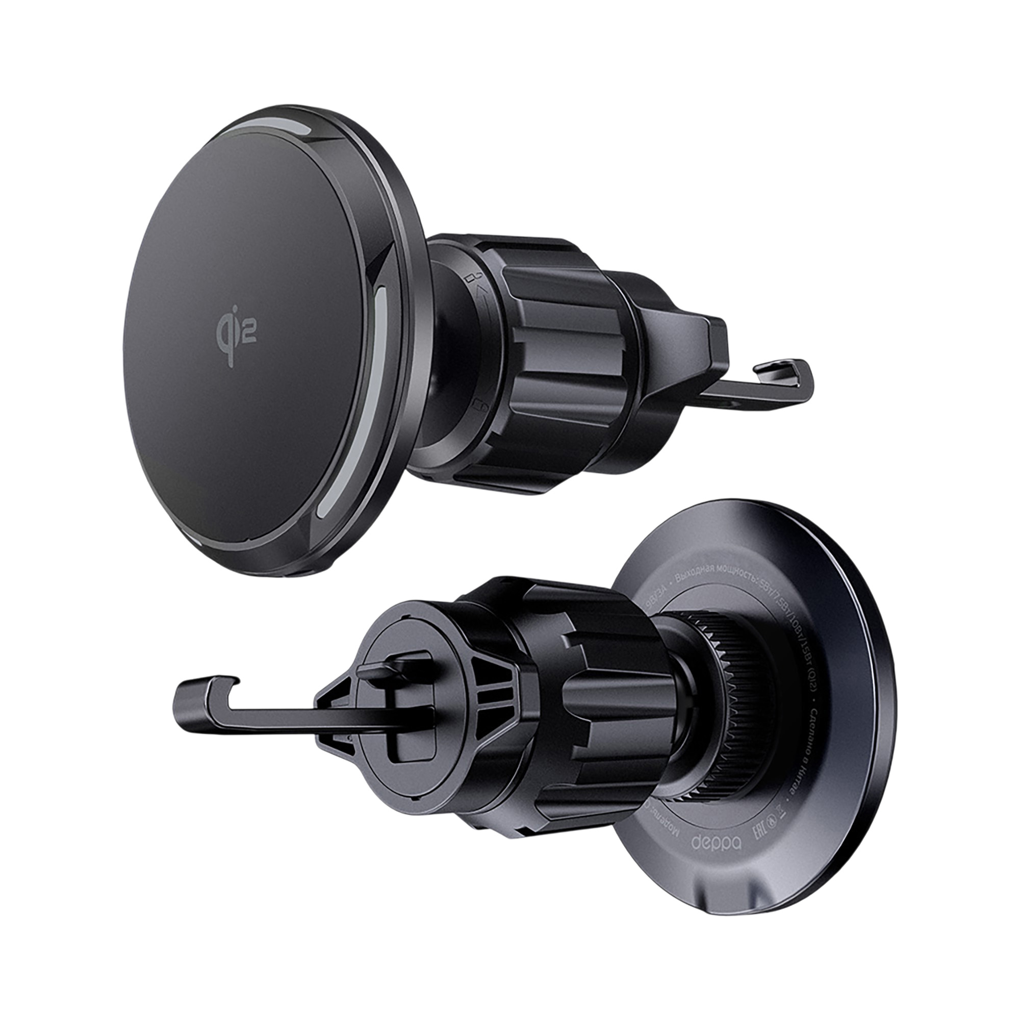 Автомобильный держатель MageSafe QI2 Flex, черный, Deppa-3