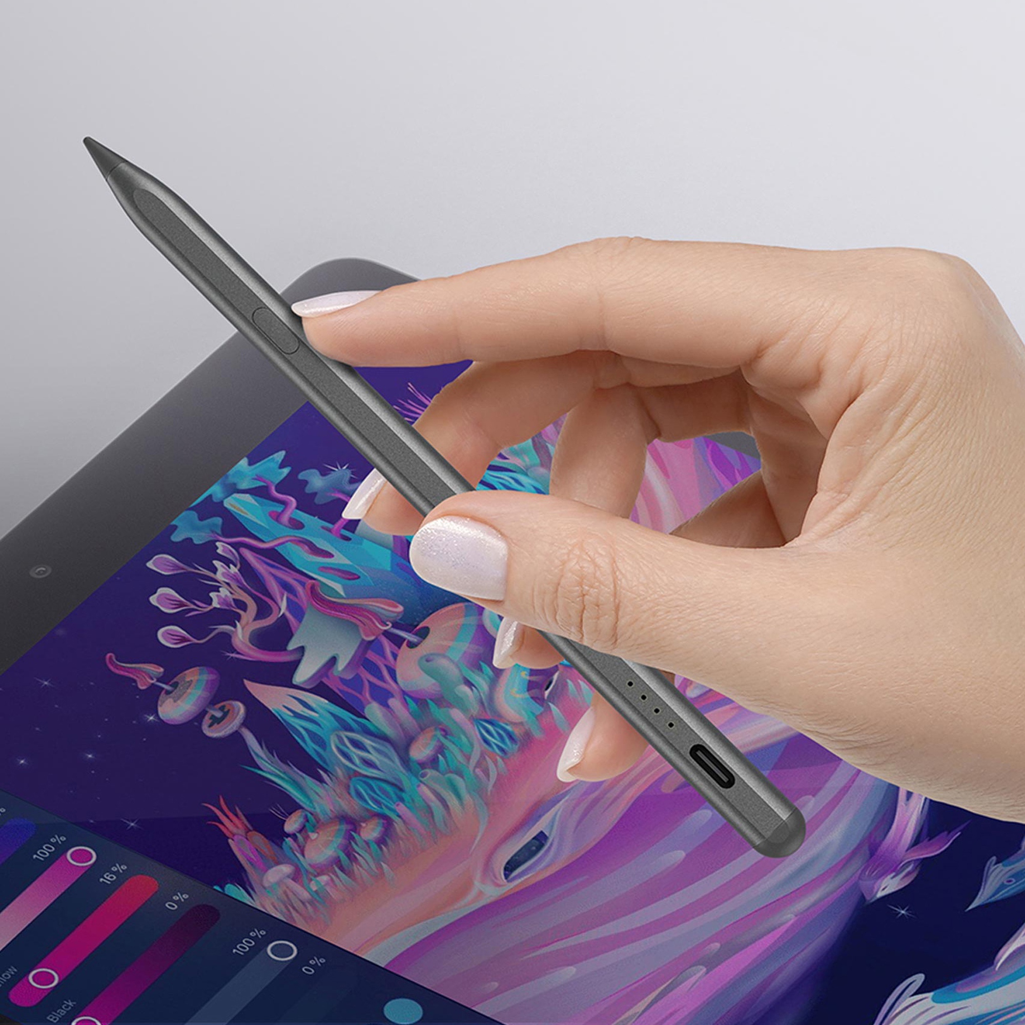 Стилус активный Magic Pencil Pro для iPad, графит, Deppa-2