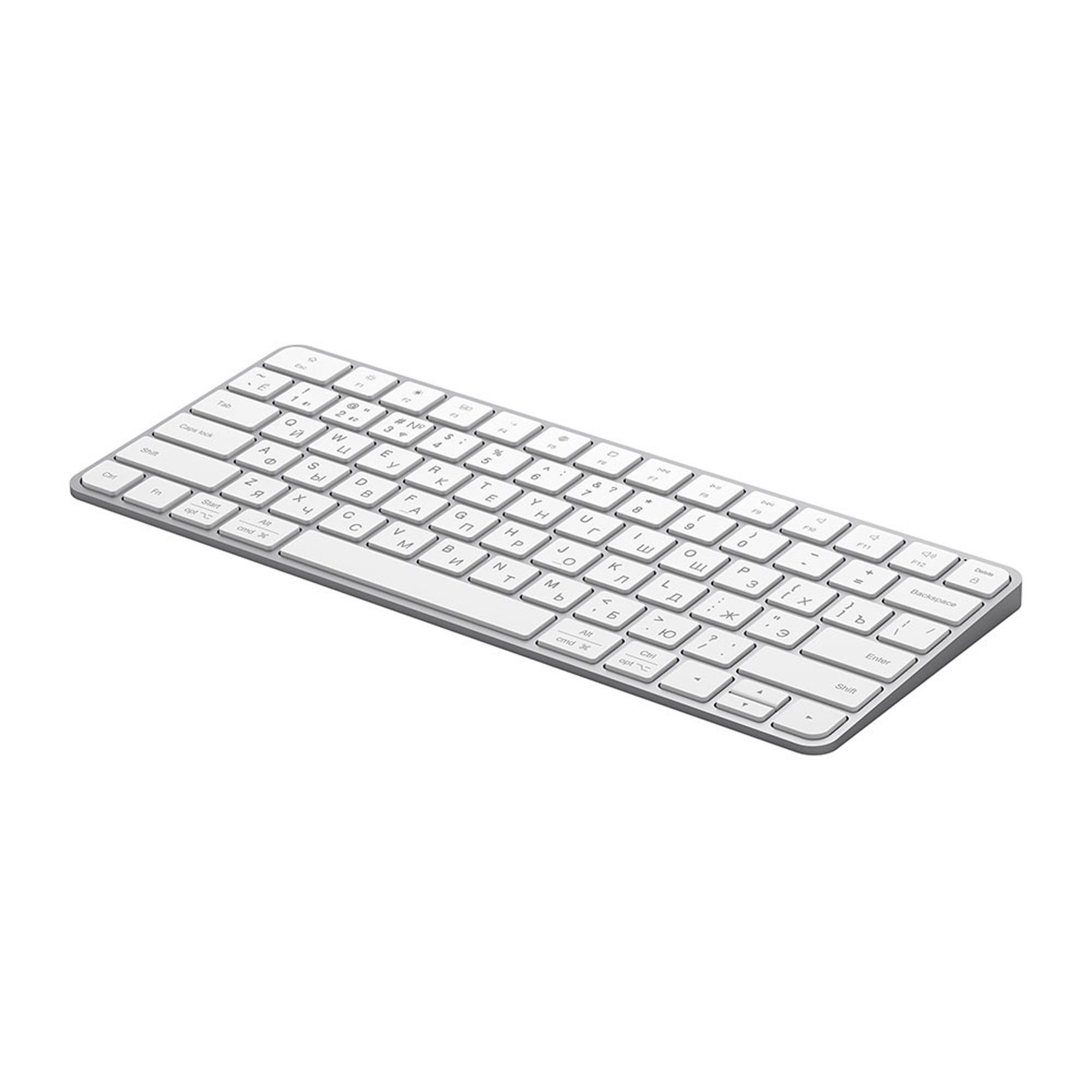 Беспроводная клавиатура Air Keyboard для MAC, Windows, 500 мАч, алюминий, белый, Deppa-1