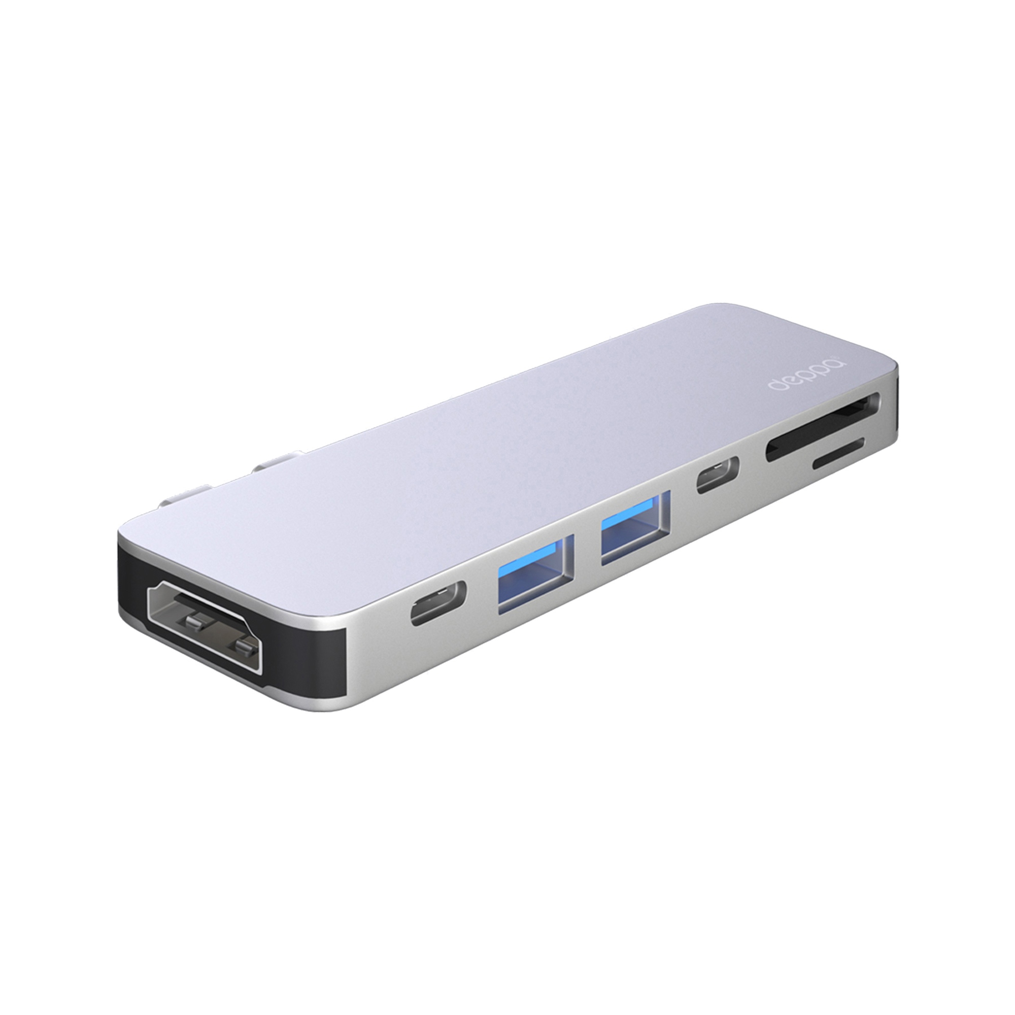 USB-C адаптер для MacBook 7-в-1, серебро, Deppa-1