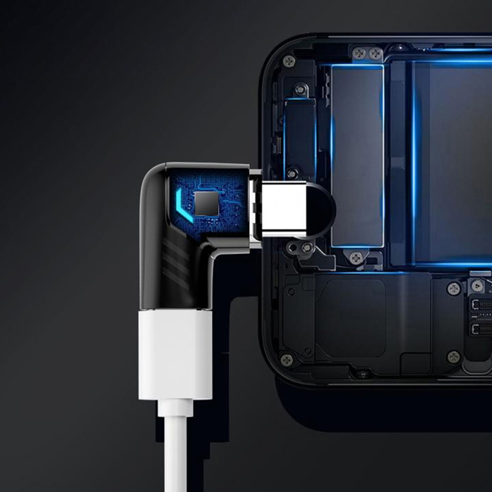 Адаптер USB-С - USB-C, магнитный, белый, Deppa-3