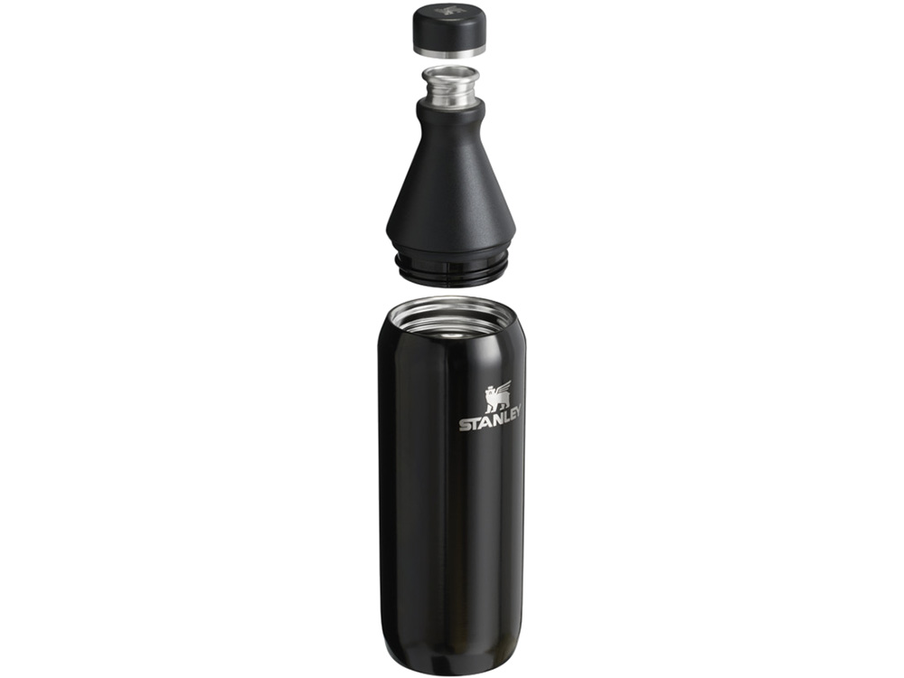 Бутылка для воды Stanley All Day Slim объемом 600 мл - черный глянцевый-1