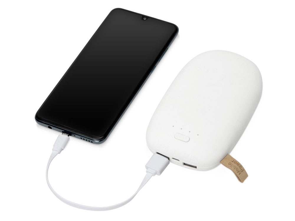 Внешний аккумулятор в форме камня «Stone», 10400 mAh, белый-1