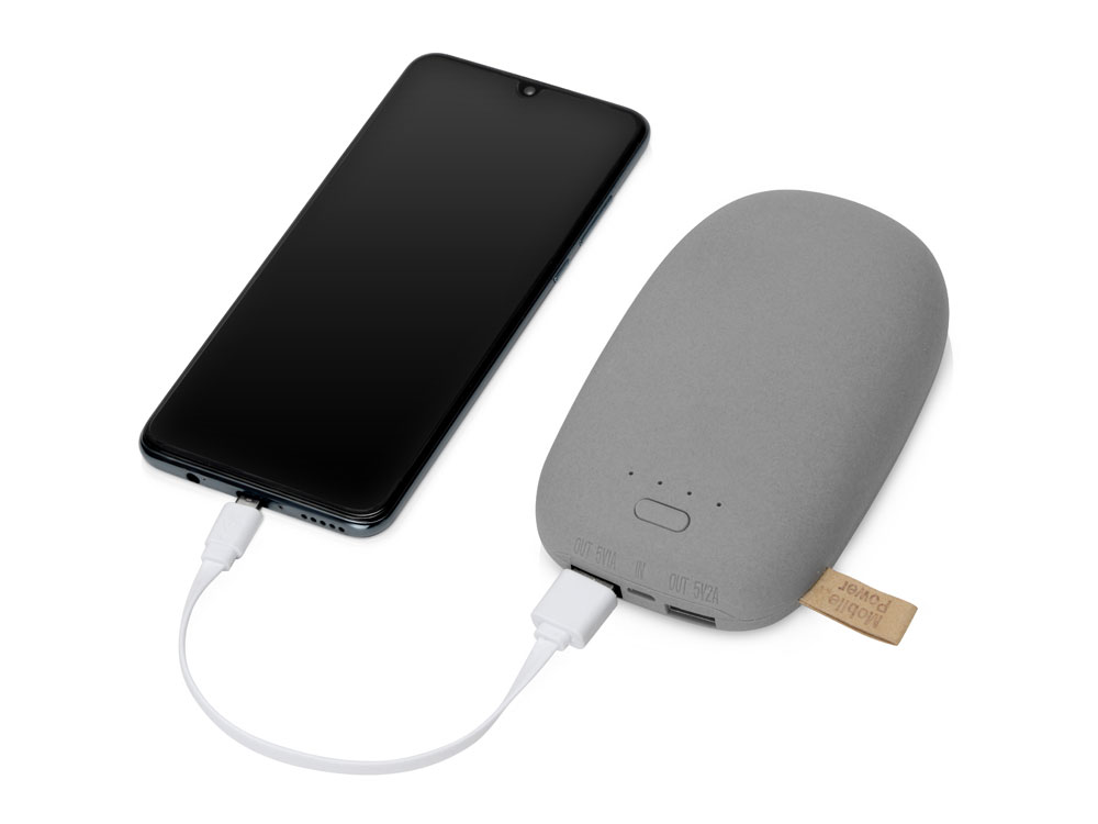 Внешний аккумулятор в форме камня «Stone», 10400 mAh, серый-1