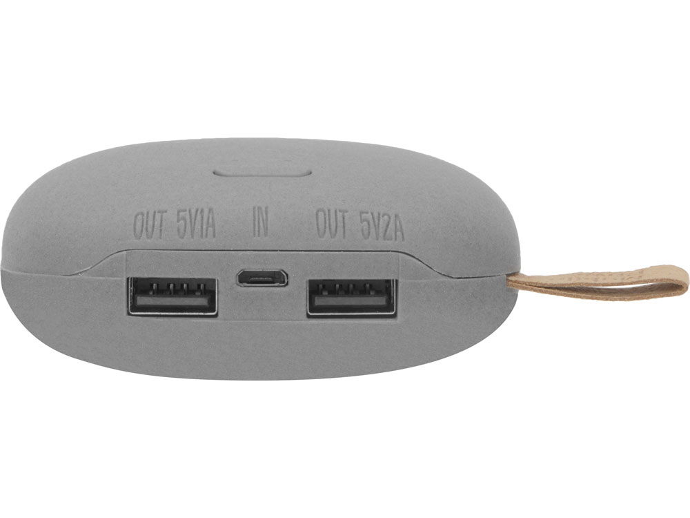 Внешний аккумулятор в форме камня «Stone», 10400 mAh, серый-4