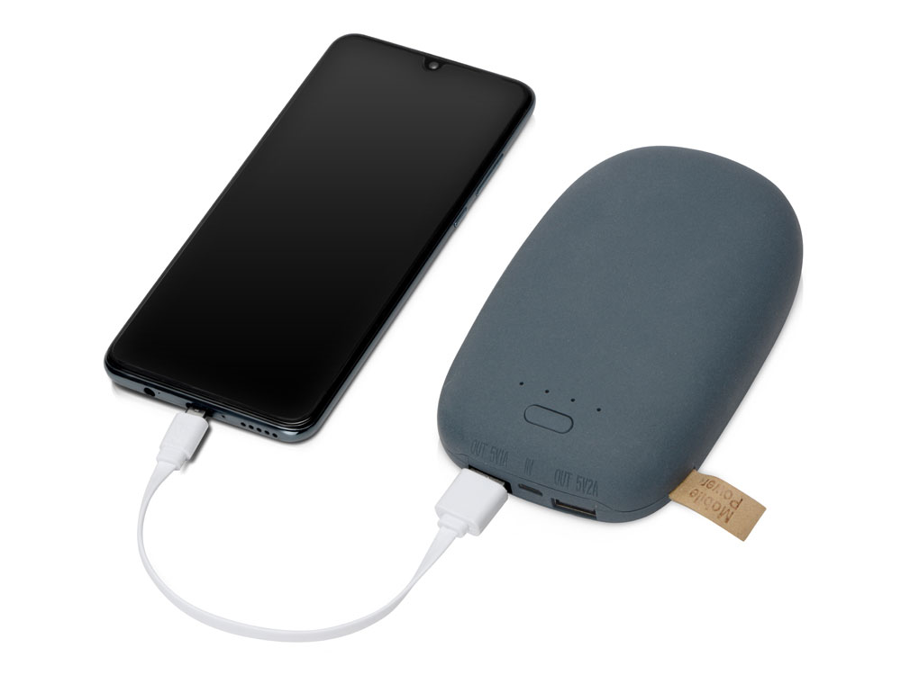 Внешний аккумулятор в форме камня «Stone», 10400 mAh, темно-серый-1