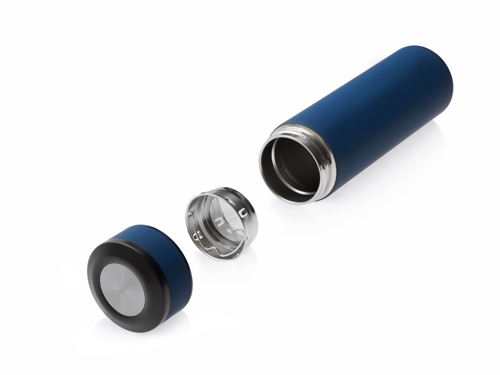 Вакуумный термос "Vacuum Flask C1", soft touch, 420мл, темно-синий-3