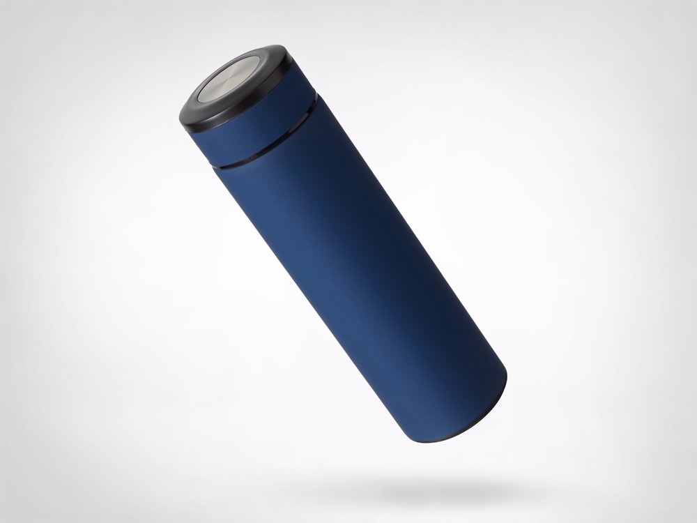 Вакуумный термос "Vacuum Flask C1", soft touch, 420мл, темно-синий-5