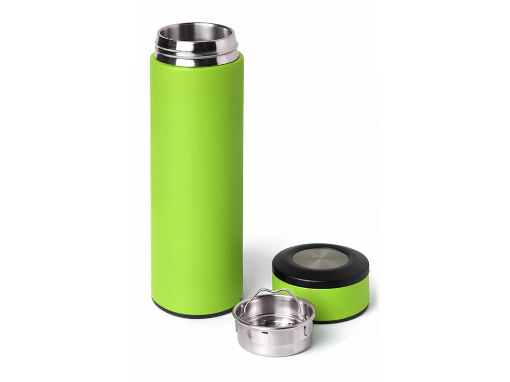 Вакуумный термос "Vacuum Flask C1", soft touch, 420мл, зеленое яблоко-1