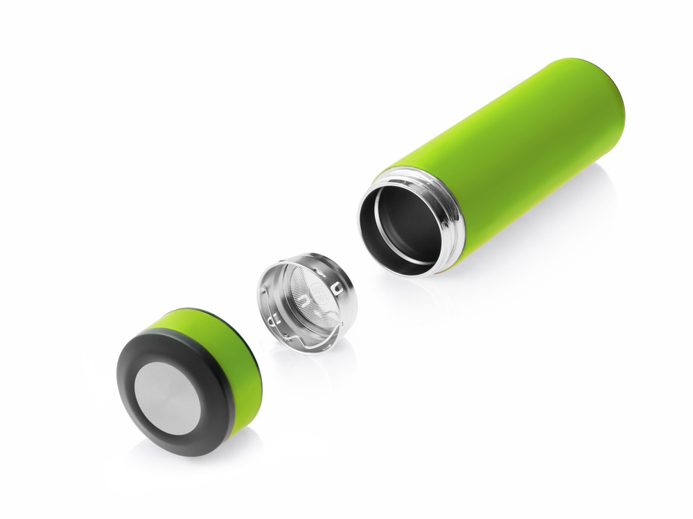 Вакуумный термос "Vacuum Flask C1", soft touch, 420мл, зеленое яблоко-3