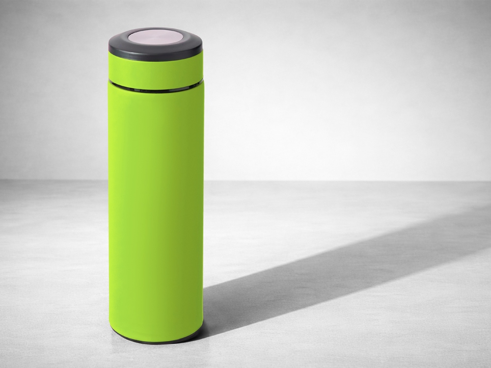 Вакуумный термос "Vacuum Flask C1", soft touch, 420мл, зеленое яблоко-6