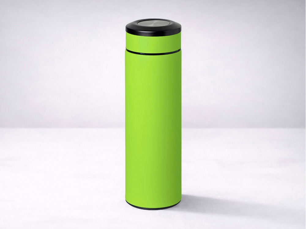 Вакуумный термос "Vacuum Flask C1", soft touch, 420мл, зеленое яблоко-10