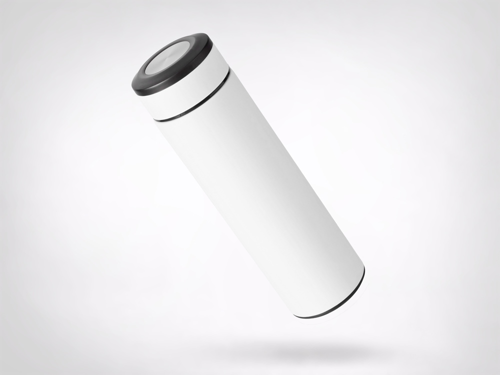 Вакуумный термос "Vacuum Flask C1", soft touch, 420мл, белый-5