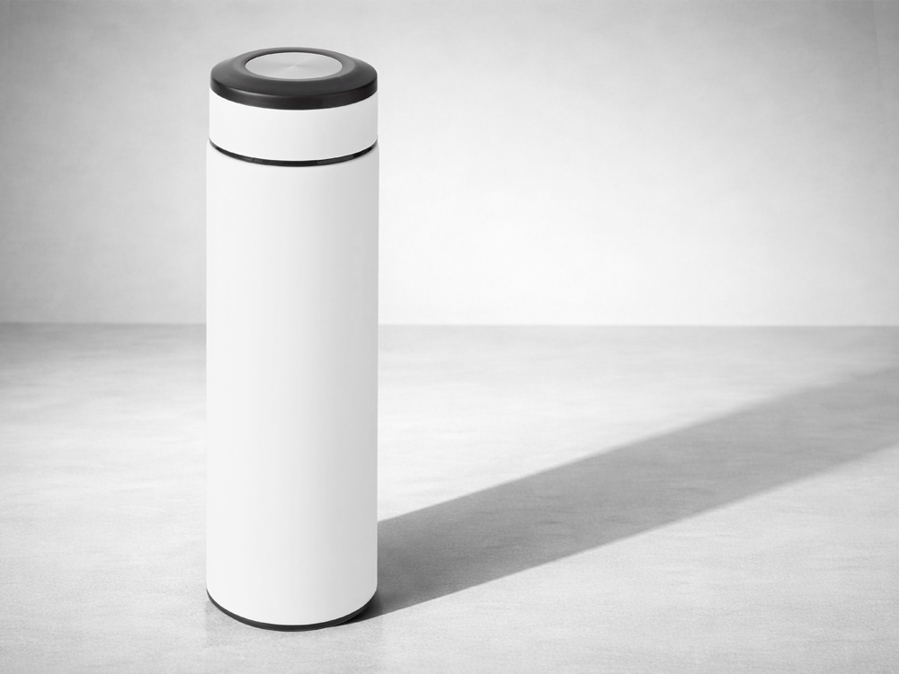 Вакуумный термос "Vacuum Flask C1", soft touch, 420мл, белый-7