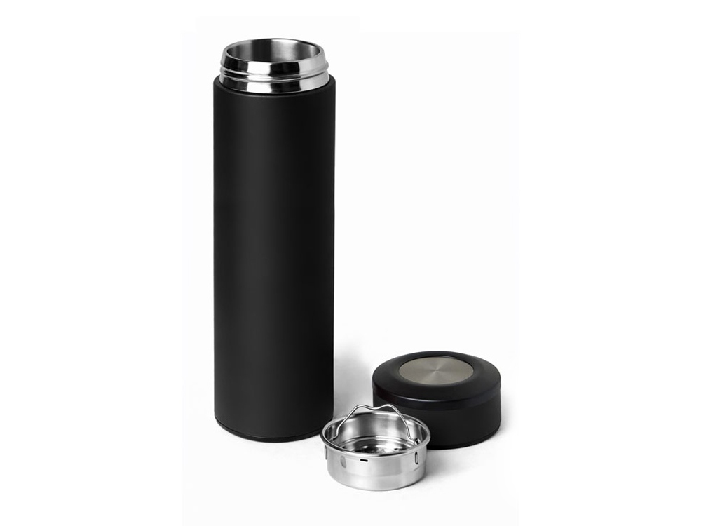 Вакуумный термос "Vacuum Flask C1", soft touch, 420мл, черный-1