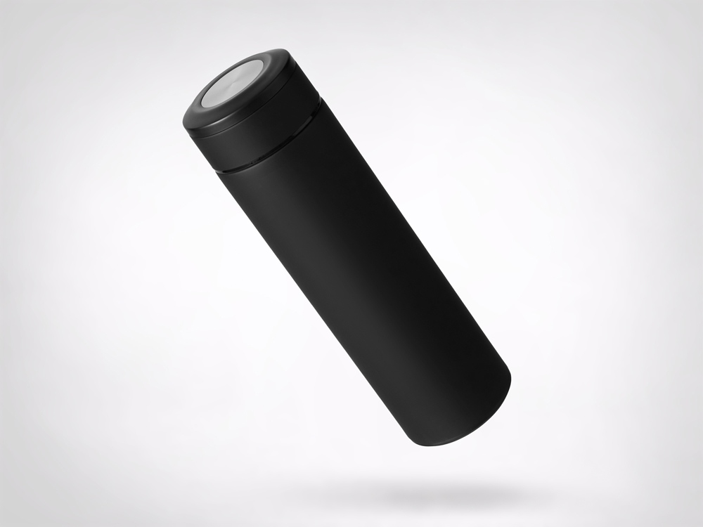 Вакуумный термос "Vacuum Flask C1", soft touch, 420мл, черный-5