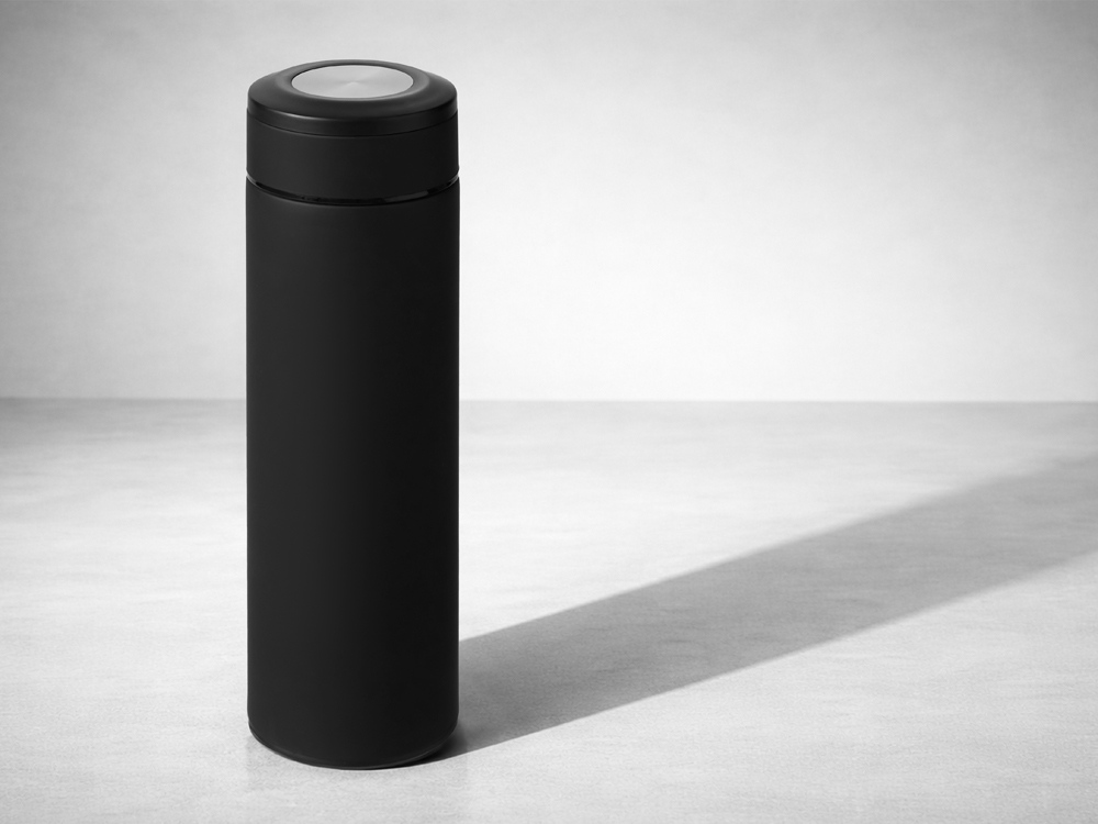 Вакуумный термос "Vacuum Flask C1", soft touch, 420мл, черный-6