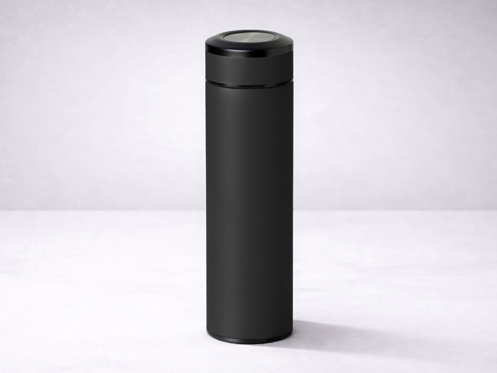 Вакуумный термос "Vacuum Flask C1", soft touch, 420мл, черный-10