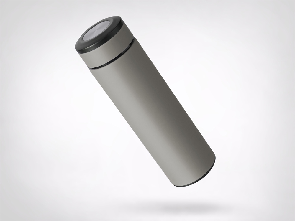 Вакуумный термос "Vacuum Flask C1", soft touch, 420мл, серый-5