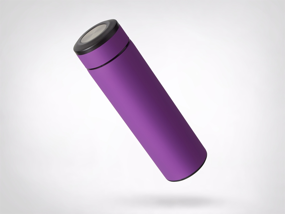 Вакуумный термос "Vacuum Flask C1", soft touch, 420мл, фиолетовый-5