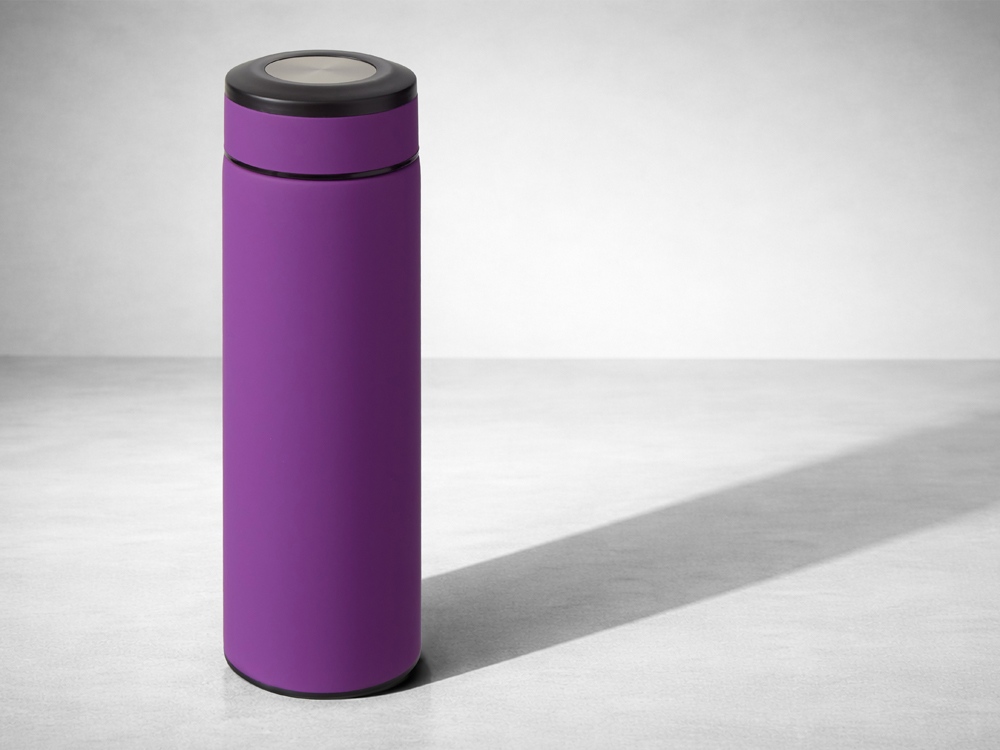 Вакуумный термос "Vacuum Flask C1", soft touch, 420мл, фиолетовый-6