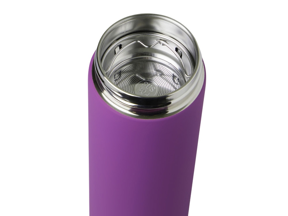 Вакуумный термос "Vacuum Flask C1", soft touch, 420мл, фиолетовый-7