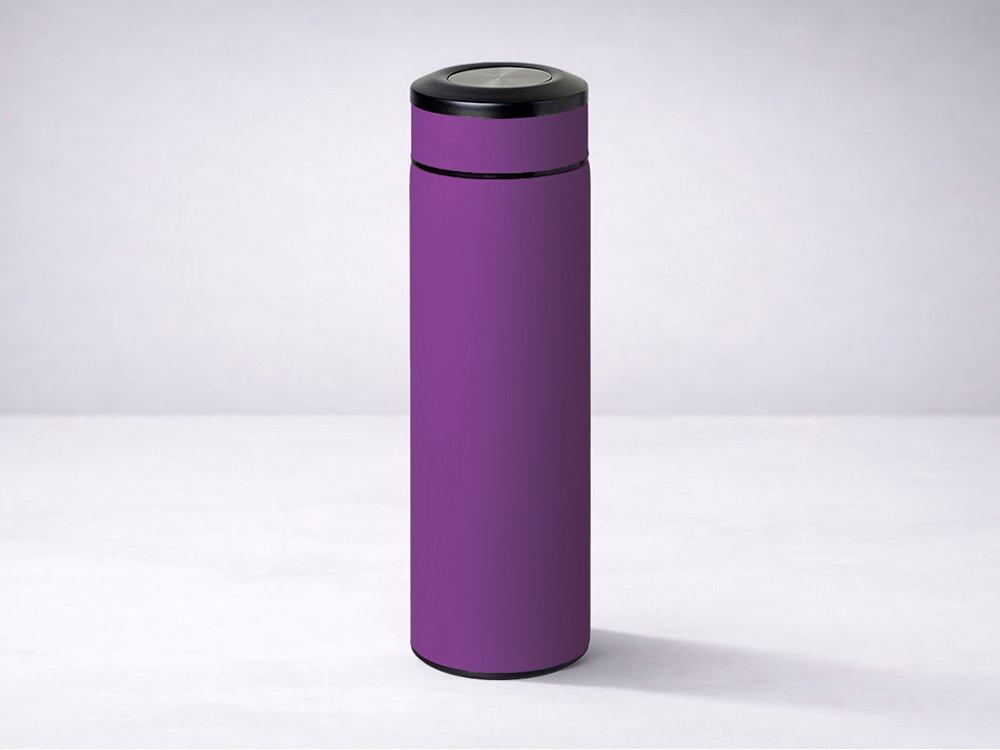 Вакуумный термос "Vacuum Flask C1", soft touch, 420мл, фиолетовый-10