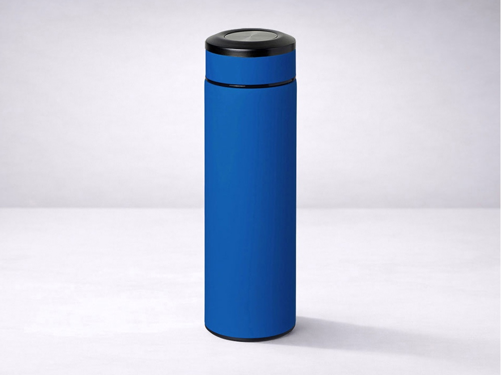 Вакуумный термос "Vacuum Flask C1", soft touch, 420мл, синий-10