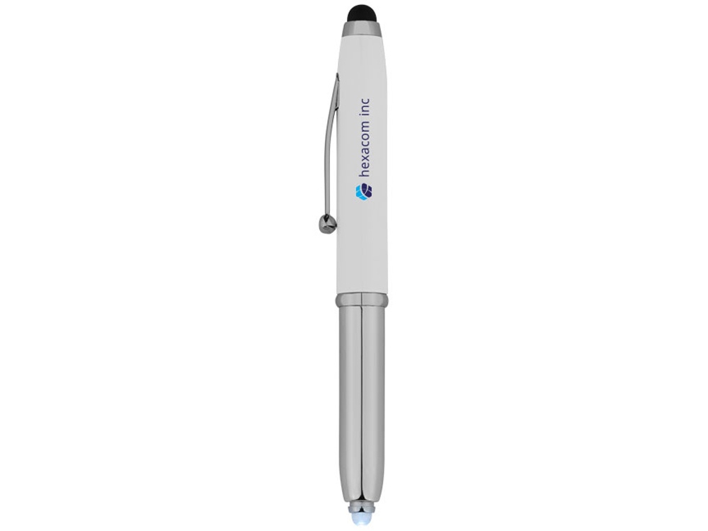 Ручка-стилус шариковая "Xenon", белый, синие чернила-6