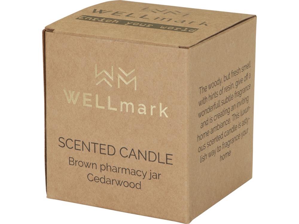 Ароматизированная свеча Wellmark Let's Get Cozy 650 г с ароматом кедрового дерева - Amber heather-3