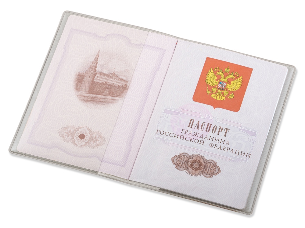 Классическая обложка для паспорта "Favor", белая-1