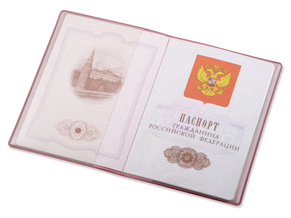 Классическая обложка для паспорта "Favor", розовая-1