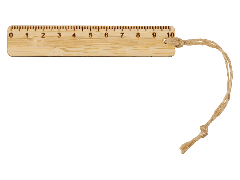 Закладка с линейкой из бамбука "Bookmark", натуральный-1