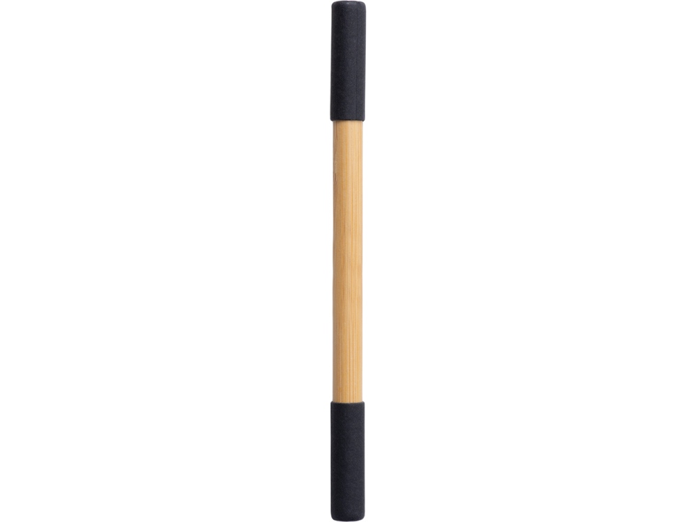 Вечный карандаш и ручка из бамбука "Black bamboo", натуральный и черный-2