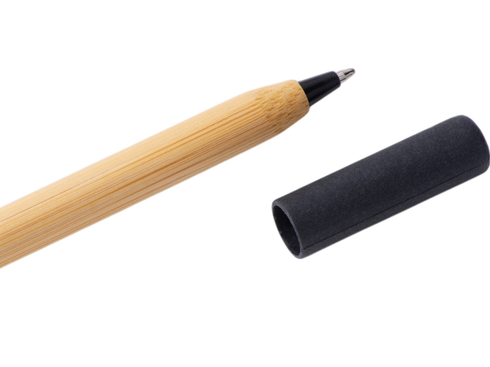 Вечный карандаш и ручка из бамбука "Black bamboo", натуральный и черный-4