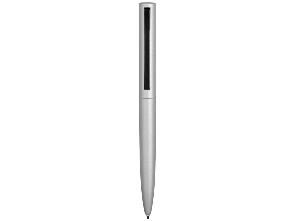 Ручка металлическая шариковая «Bevel», серебристый/черный-2