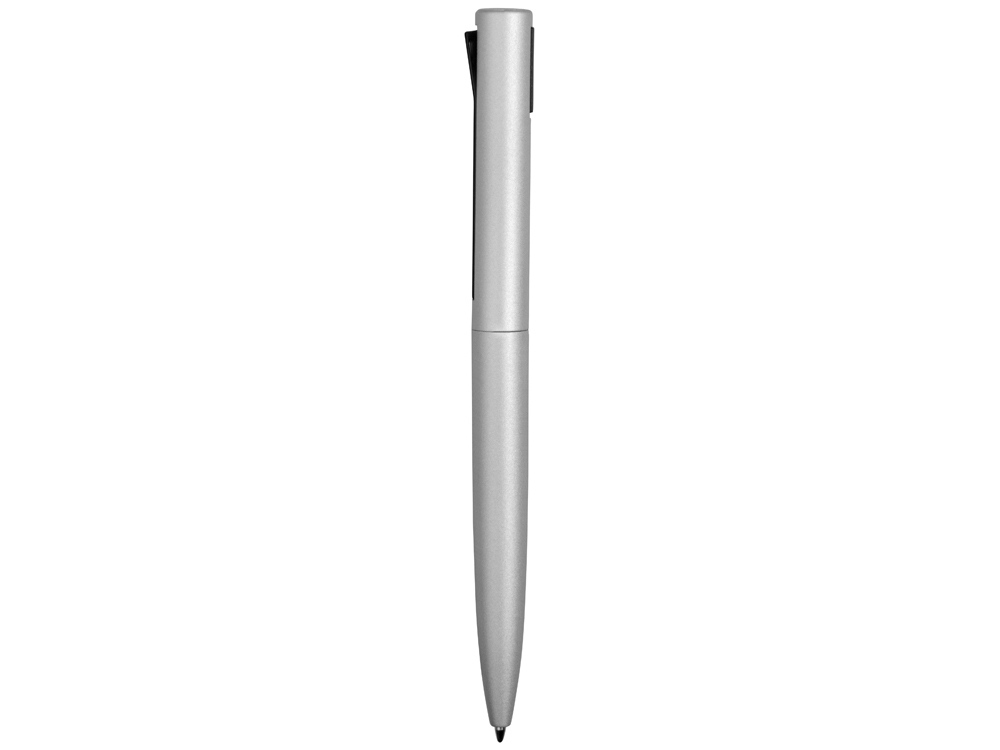 Ручка металлическая шариковая «Bevel», серебристый/черный-3