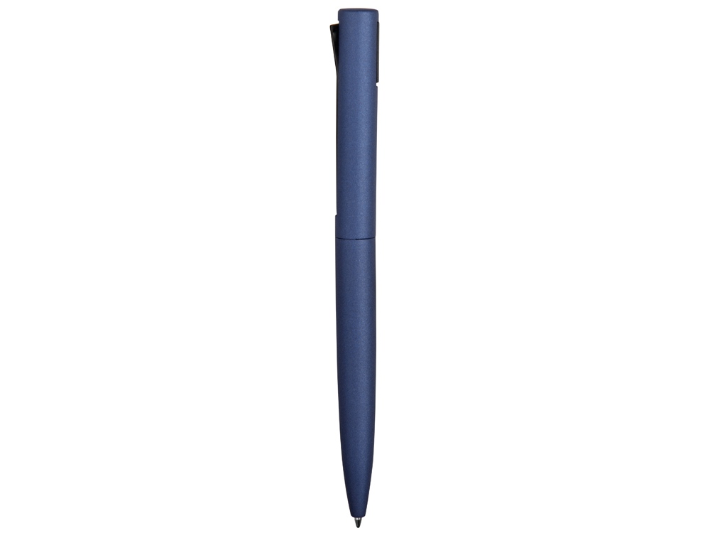 Ручка металлическая шариковая «Bevel», синий/черный-3