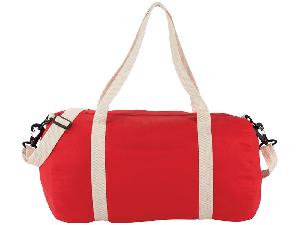 Хлопковая сумка Barrel Duffel, красный/бежевый-1