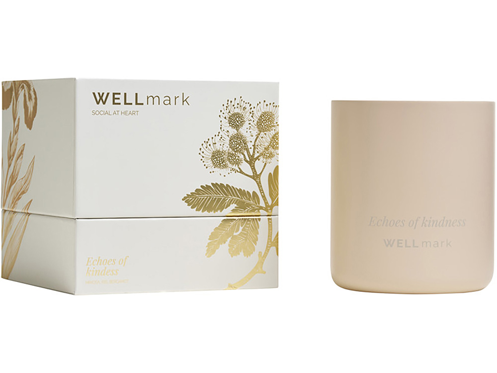 Ароматическая свеча Wellmark "Echoes of Kindness"- Ecru бежевый-3