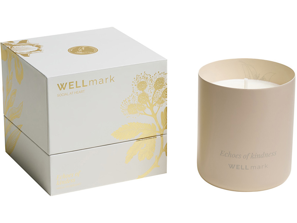 Ароматическая свеча Wellmark "Echoes of Kindness"- Ecru бежевый-4