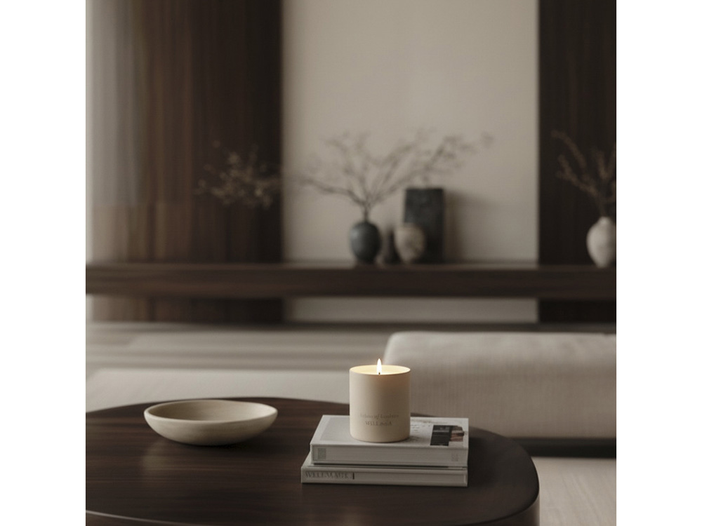 Ароматическая свеча Wellmark "Echoes of Kindness"- Ecru бежевый-7
