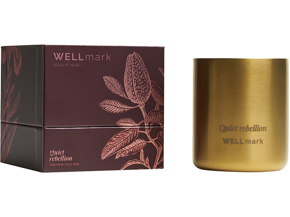 Ароматическая свеча Wellmark «Quiet Rebellion» - Золотой-3