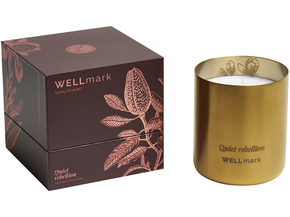 Ароматическая свеча Wellmark «Quiet Rebellion» - Золотой-4