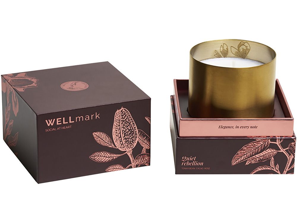 Ароматическая свеча Wellmark «Quiet Rebellion» - Золотой-5