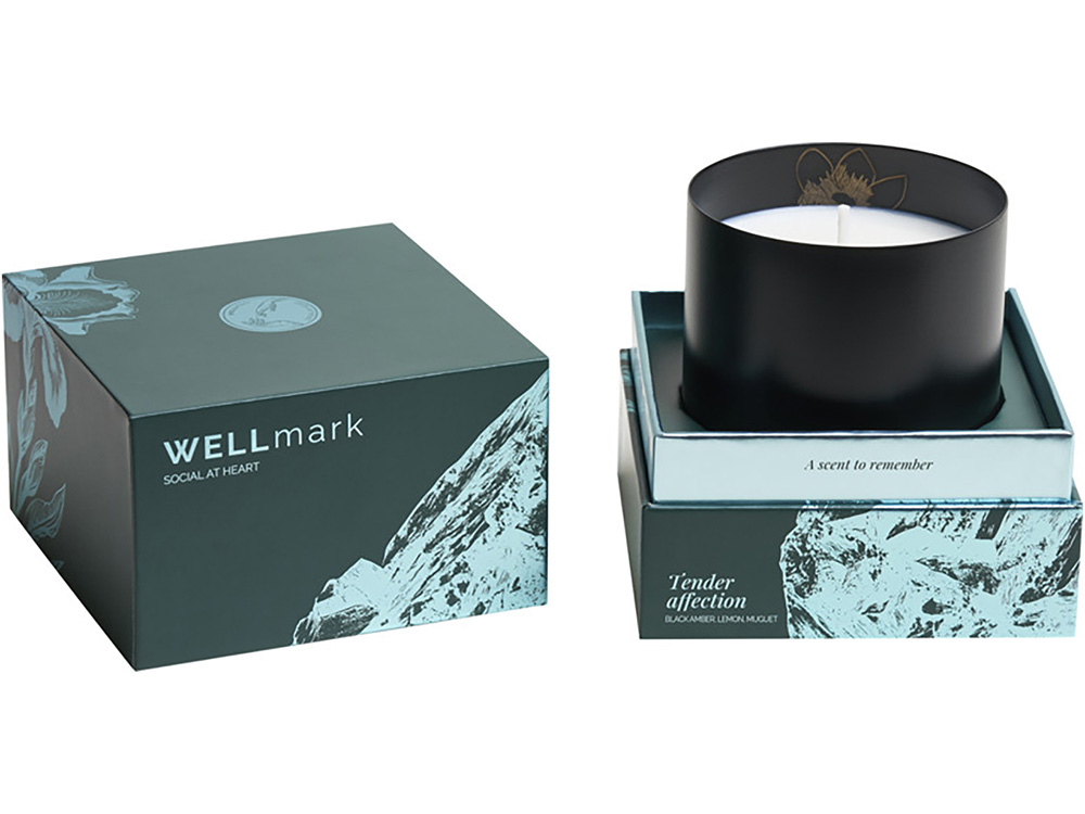 Ароматическая свеча Wellmark "Tender Affection" - сплошной черный-5