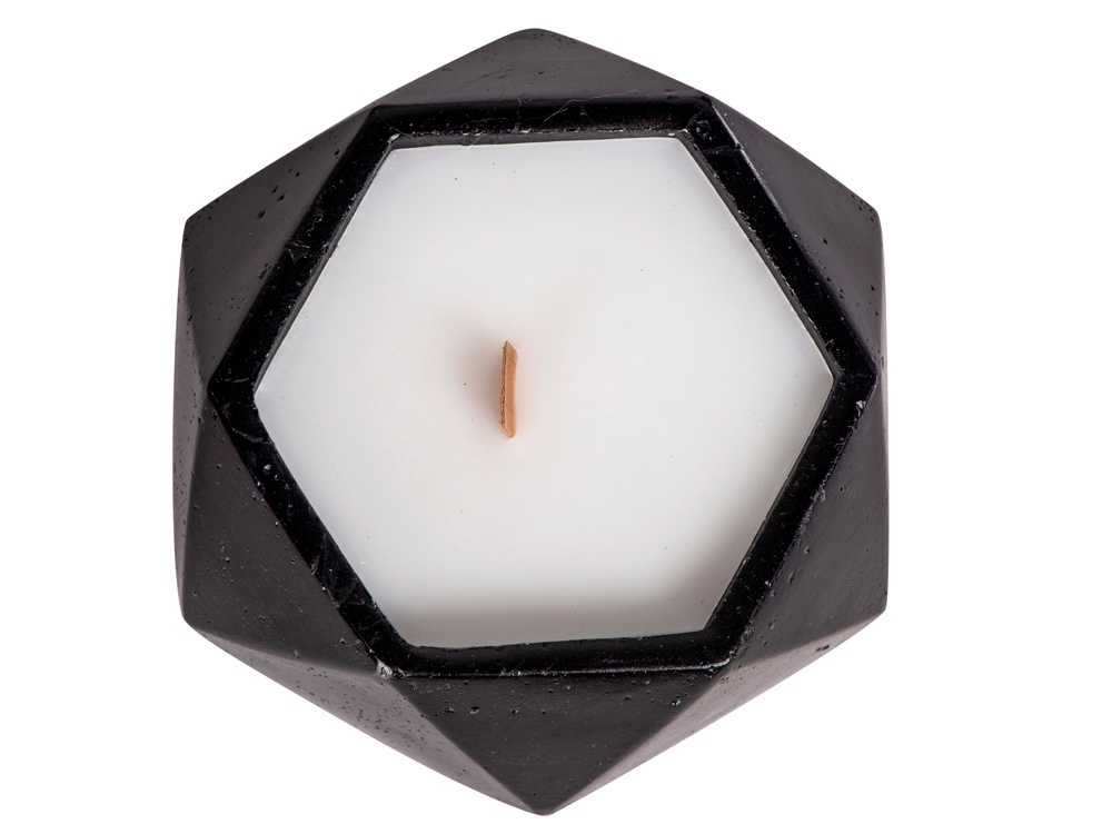 Свеча в декоративном стакане "Geometry", черный-3