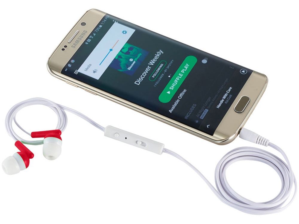 Наушники "Earbuds", красный-1