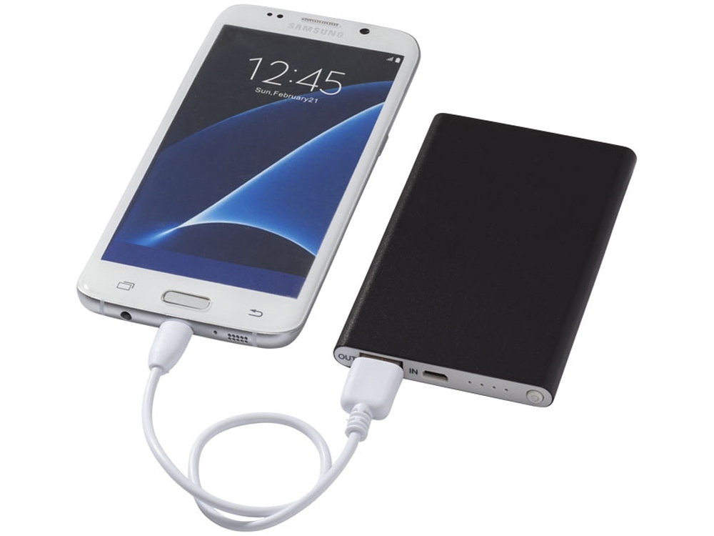 Портативное зарядное устройство "Pep" 4000 mAh, черный-4