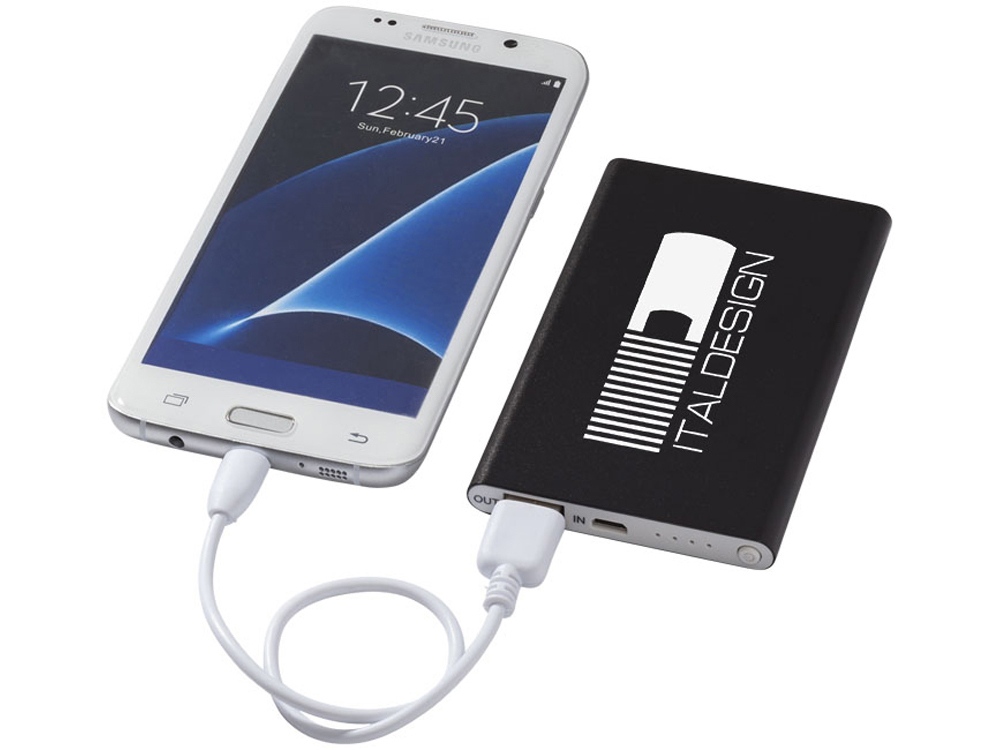 Портативное зарядное устройство "Pep" 4000 mAh, черный-7